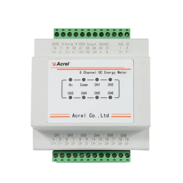 AMC16-DETT Base station DC energy meter total measure 6 channels DC power consumption in Telecom DC system
AMC16-DETT Base station DC energy meter total measure 6 channels DC power consumption in Telecom DC system