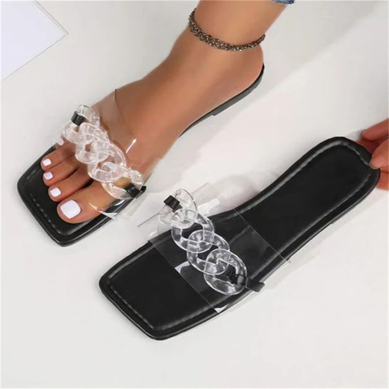 Women Square Toe Flat Slippers Beach Sandals Women's Casual Flip Flops Woman Weave Shoes Ladies Female Slides Fashion Slipper
Women Square Toe Flat Slippers Beach Sandals Women's Casual Flip Flops Woman Weave Shoes Ladies Female Slides Fashion Slipper