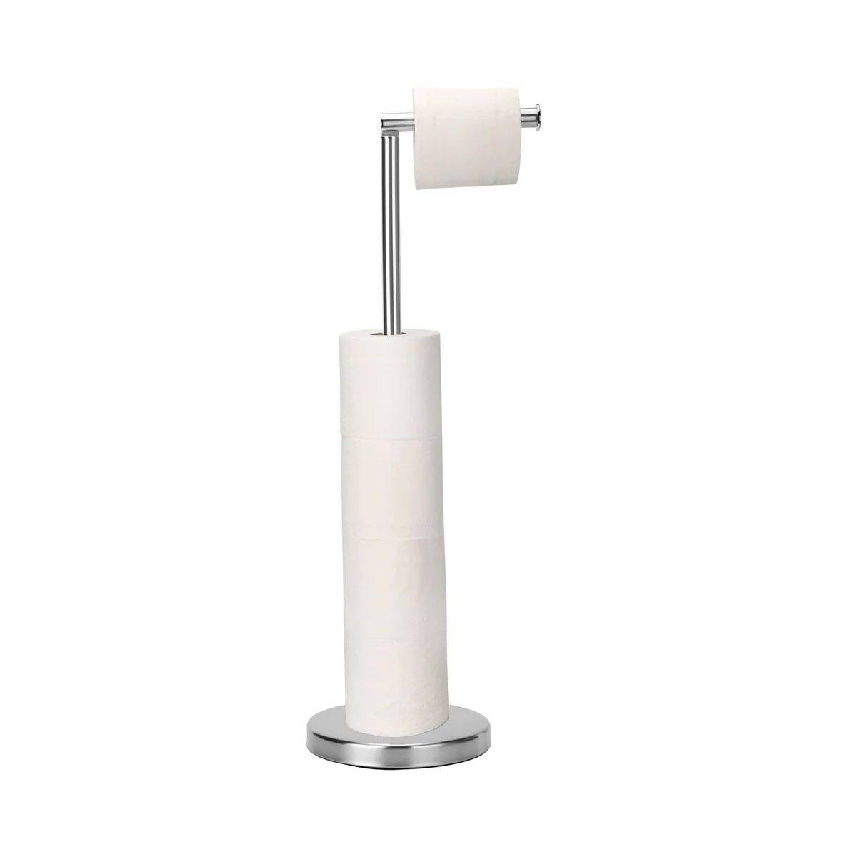 

Toilet Paper Holder, Free Standing Toilet Paper Holder Stand with Reserve for 4 Spare Rolls, Sturdy Base