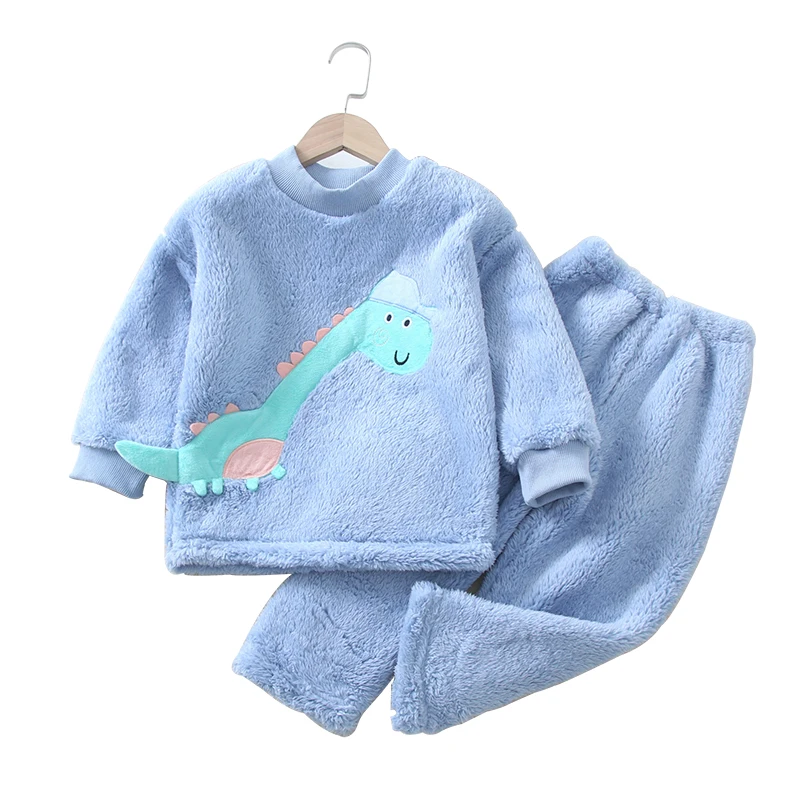 Children Pajamas Suit Cartoon Dinosaur Pullover 2 Piece Set Flannel Sleepwear Home Warm Cute Animal Boys Girls Night Clothes
Children Pajamas Suit Cartoon Dinosaur Pullover 2 Piece Set Flannel Sleepwear Home Warm Cute Animal Boys Girls Night Clothes