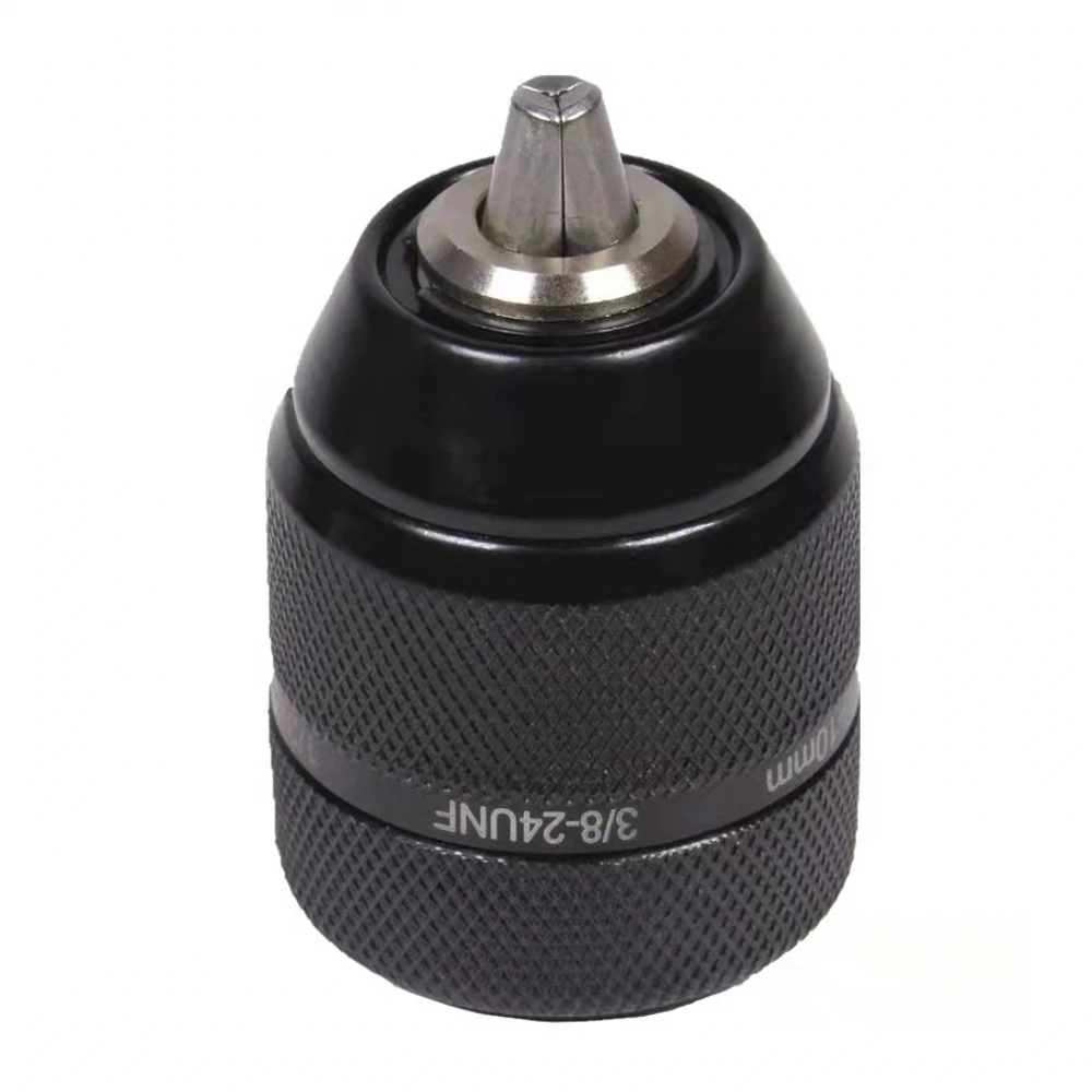 High Speed Steel Keyless Drill Chuck 0.8-10mm 3-Jaw 3/8-24UNF Mount Self Locking Electric Metal Drill Chuck
High Speed Steel Keyless Drill Chuck 0.8-10mm 3-Jaw 3/8-24UNF Mount Self Locking Electric Metal Drill Chuck