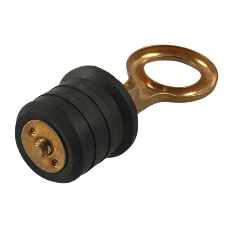 Boat Drain Plug Brass Snap Handle 1-1/4-inch Rubber Bailer Tight Flip Style Hull Plugs
Boat Drain Plug Brass Snap Handle 1-1/4-inch Rubber Bailer Tight Flip Style Hull Plugs