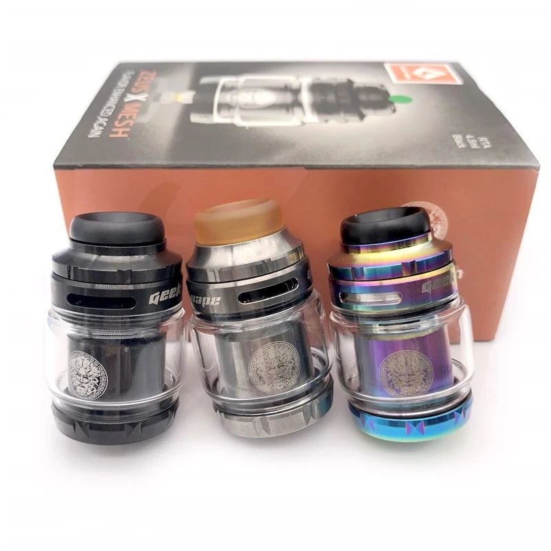 

Zeus X Mesh RTA Tank 25mm 4.5ml/3.5ml Capacity Leakproof Top Airflow System For 510 Box Mod with 810 Drip Tip E Cig Atomizer