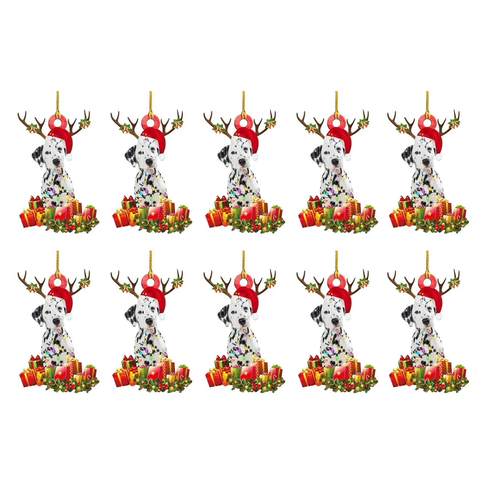 Рождественская елка с деревянной подвеской в виде собаки 
Рождественская елка с деревянной подвеской в виде собаки