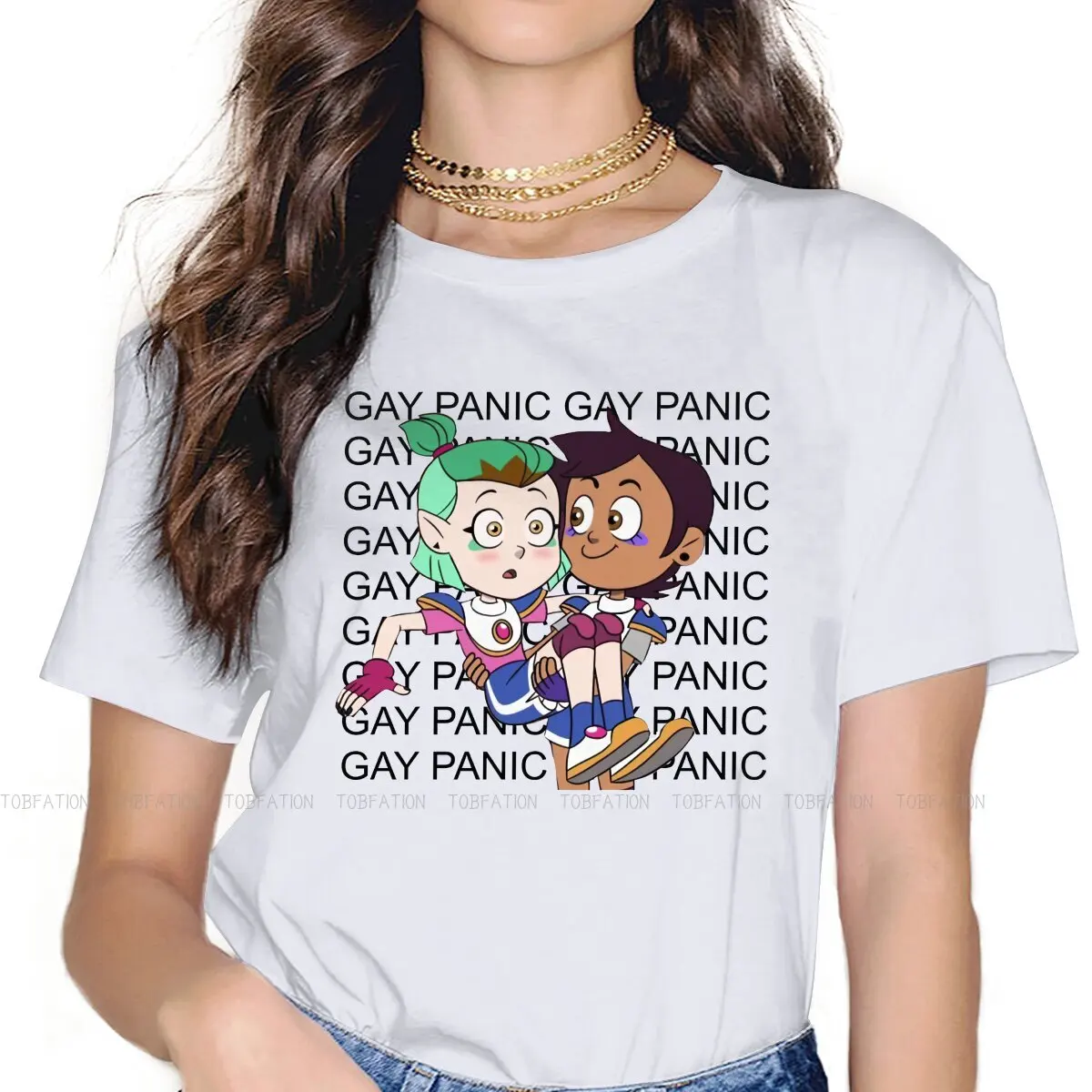 The Owl House Girls T Shirt Amity's Gay Panic Female Tops 5XL Graphic Kawaii Tees Ladies Oversized Tshirt
The Owl House Girls T Shirt Amity's Gay Panic Female Tops 5XL Graphic Kawaii Tees Ladies Oversized Tshirt