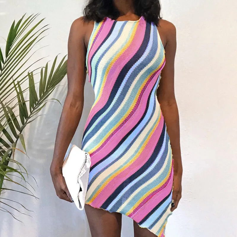 Ladies Party Dresses Women Evening 2021 Club Dress Casual Y2k Dress Bodycon Dress Summer Knit Color Striped Print Sexy Dress
Ladies Party Dresses Women Evening 2021 Club Dress Casual Y2k Dress Bodycon Dress Summer Knit Color Striped Print Sexy Dress