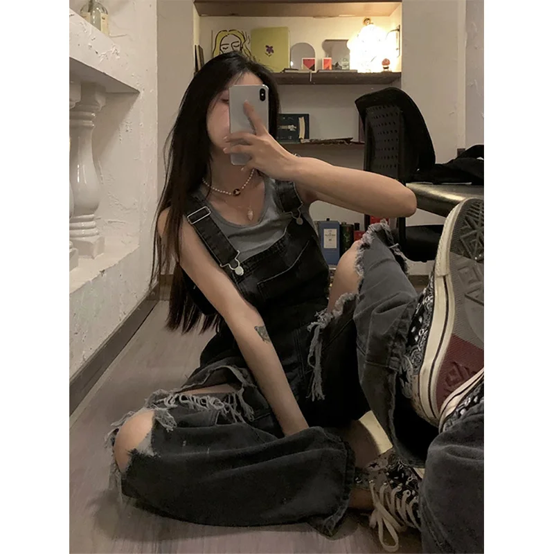 Streetwear Denim Overalls Women 5Xl Y2K Vintage Hole Wide Leg Jeans Jumpsuit Summer High Waist Loose Casual Suspend Pants
Streetwear Denim Overalls Women 5Xl Y2K Vintage Hole Wide Leg Jeans Jumpsuit Summer High Waist Loose Casual Suspend Pants