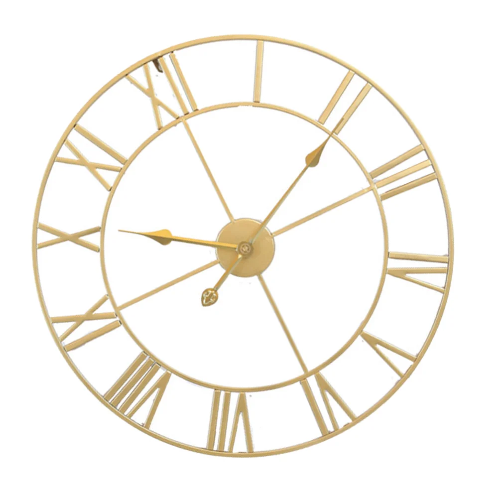 Iron Silent Wall Clock Simple Wall Clock Decor Home Decorative Wall Clock Living Room Wall Clock (Golden Embryo Golden Stitches)
Iron Silent Wall Clock Simple Wall Clock Decor Home Decorative Wall Clock Living Room Wall Clock (Golden Embryo Golden Stitches)