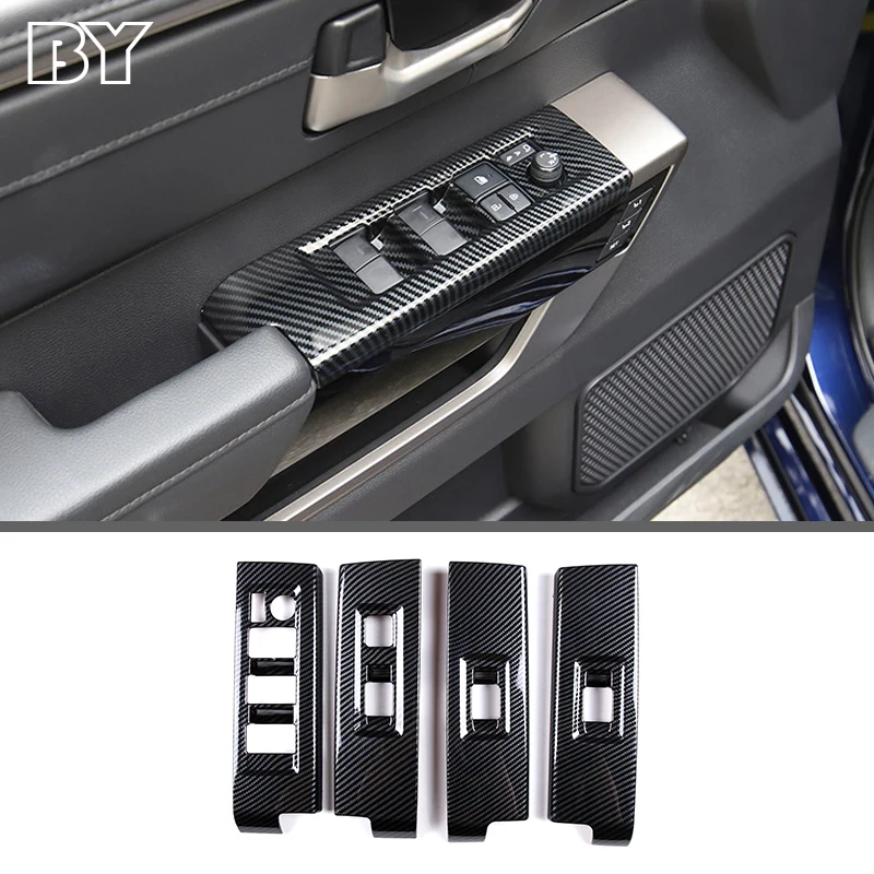 4Pcs Carbon Fiber Interior Door Armrest Panel Cover Window Glass Lift Buttons Frame Trim Sticker For Toyota Tundra 2022 2023
4Pcs Carbon Fiber Interior Door Armrest Panel Cover Window Glass Lift Buttons Frame Trim Sticker For Toyota Tundra 2022 2023