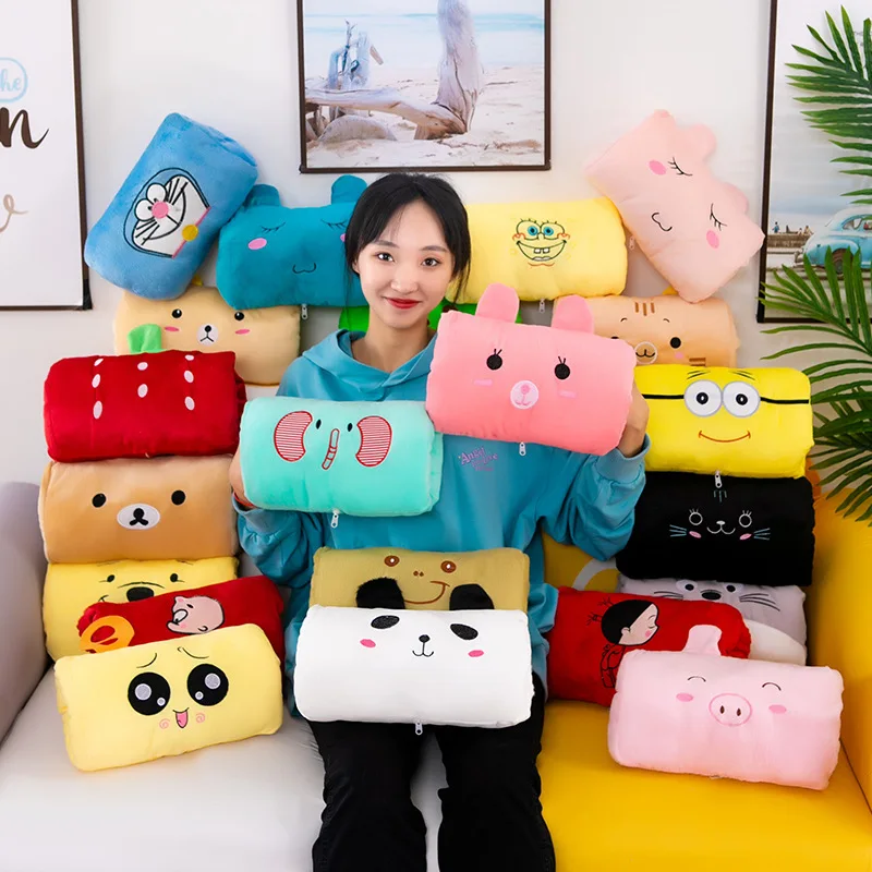 

Hand Warm In Winter, Hand Covering Pillow, Kawaii Cartoon Rectangle Plush Toy Pillow, Office Lunch Break Supplies Gifts