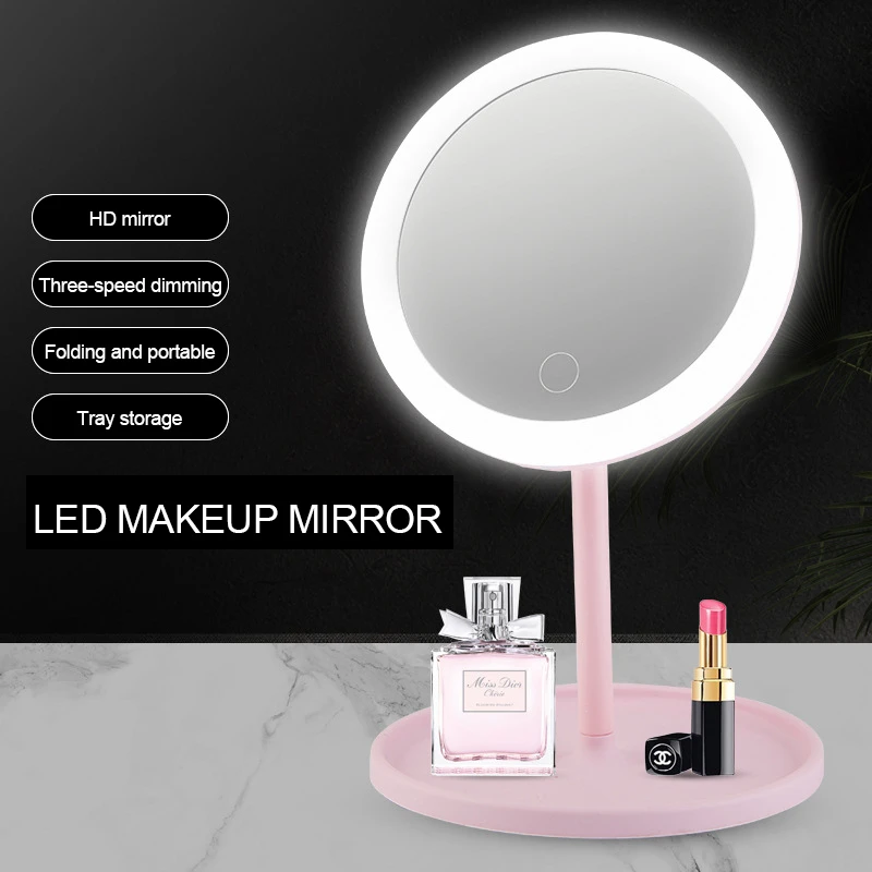 

Makeup Vanity Mirror With 5X Lights LED Magnifying Mirror Cosmetic Mirrors Light Magnification LED Make Up Mirrors Grossissant