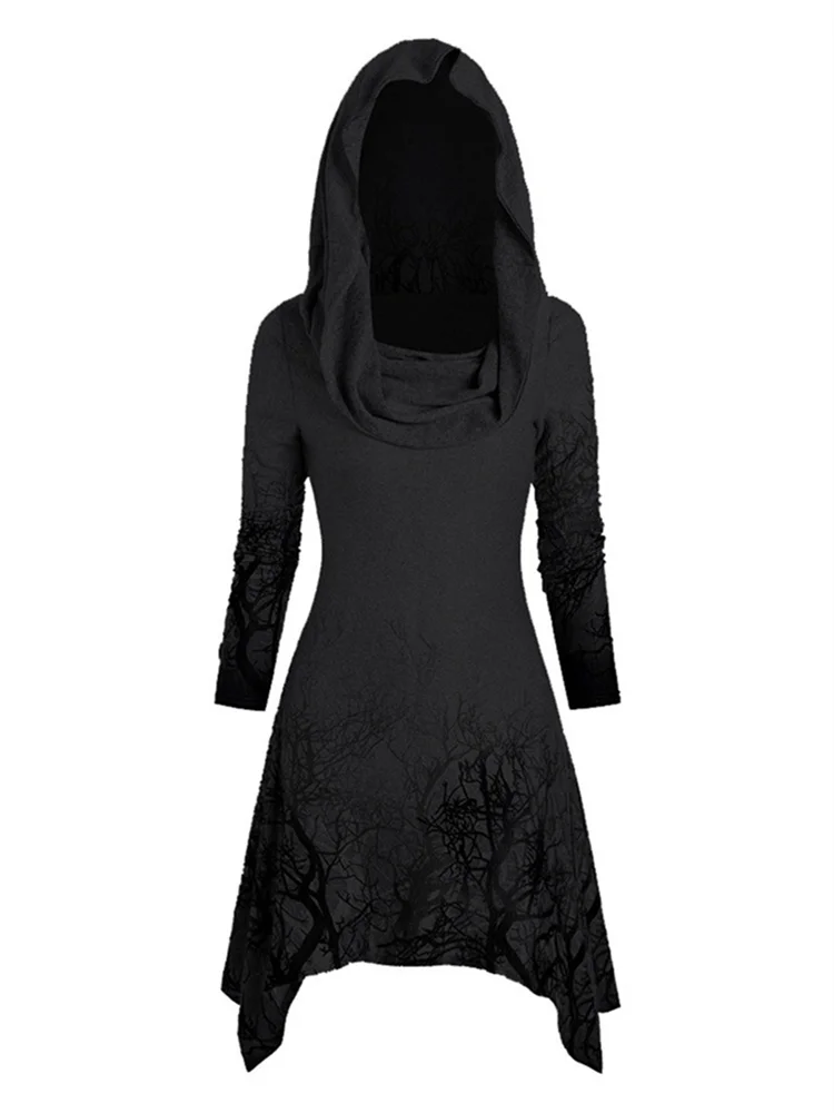 New Vintage Hoodies for Women Halloween Printed Asymmetrical Hooded Sweater Kpop Cloak Fashion Long-sleeve Tops Pullover Clothes
New Vintage Hoodies for Women Halloween Printed Asymmetrical Hooded Sweater Kpop Cloak Fashion Long-sleeve Tops Pullover Clothes