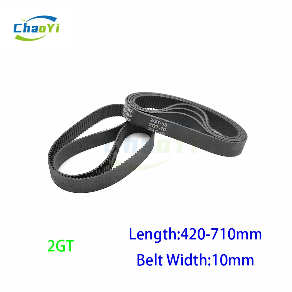 

2GT Closed Loop Rubber Timing Belt Pitch Length 420 436 444 450 500 550 600 610 640 700 710mm Width 10mm GT2-420 GT2-450 GT2-500