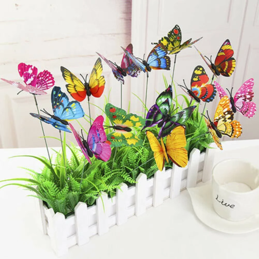 100pcs Ornament Pot Decor Outdoor Yard Lawn Party Home DIY Fairy Garden Decorat Colorful Whimsical Butterfly Stakes Decoracion
100pcs Ornament Pot Decor Outdoor Yard Lawn Party Home DIY Fairy Garden Decorat Colorful Whimsical Butterfly Stakes Decoracion