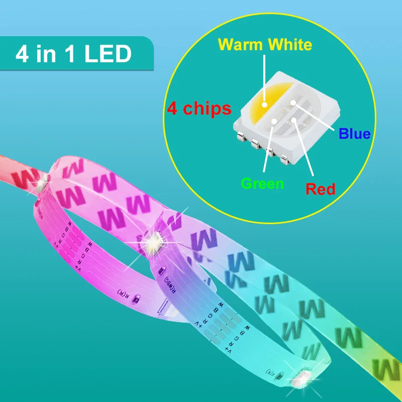 LED Strip Light 5050 RGB Wifi Full Set RGBWW 4in1 Light Tape free shipping Led Ribbon 5M 10M 15M 20M Bluetooth APP Control
LED Strip Light 5050 RGB Wifi Full Set RGBWW 4in1 Light Tape free shipping Led Ribbon 5M 10M 15M 20M Bluetooth APP Control