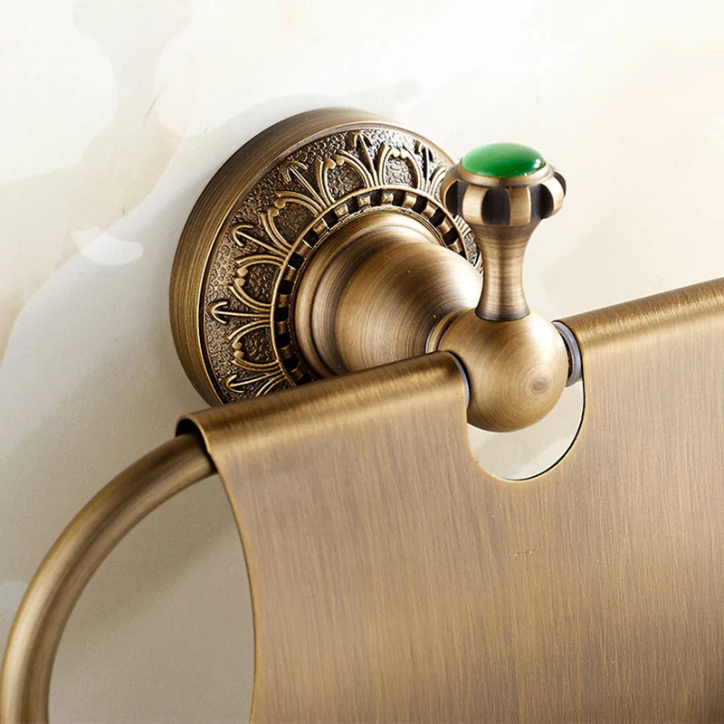 

Vidric античный бронзовый резной держатель для ванной медной рулонной бумаги, держатель для бумаги с крышкой, кольцо для бумажного полотенца, аксессуары для туалета