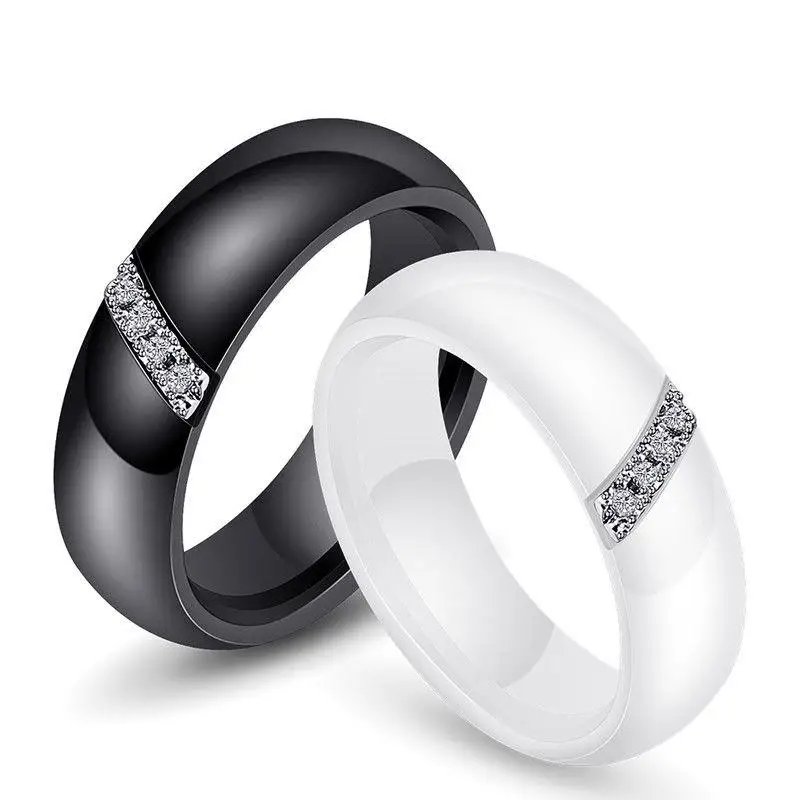 Ceramics Ring Lovers Fashion Girlfriend Jewelry Simple Fashion Top Crystal CZ Jewelry For Couple Rings
Ceramics Ring Lovers Fashion Girlfriend Jewelry Simple Fashion Top Crystal CZ Jewelry For Couple Rings