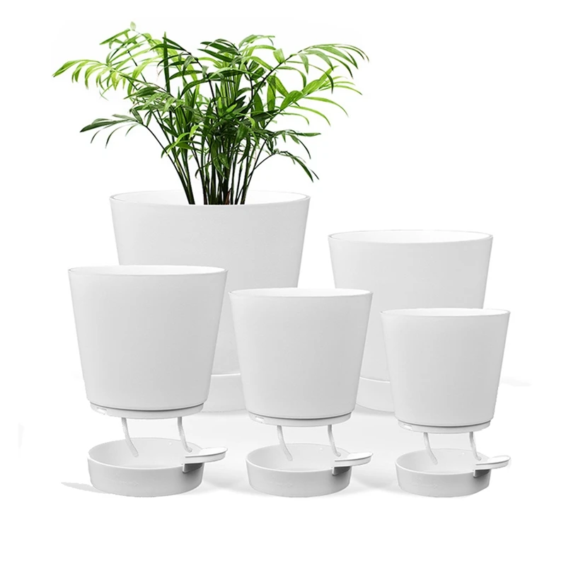 Self Watering Plant Pots,Anti Root Rot Self Watering Planters, Plastic Ventilated Flower Pot With Deep Saucer Reservoir
Self Watering Plant Pots,Anti Root Rot Self Watering Planters, Plastic Ventilated Flower Pot With Deep Saucer Reservoir