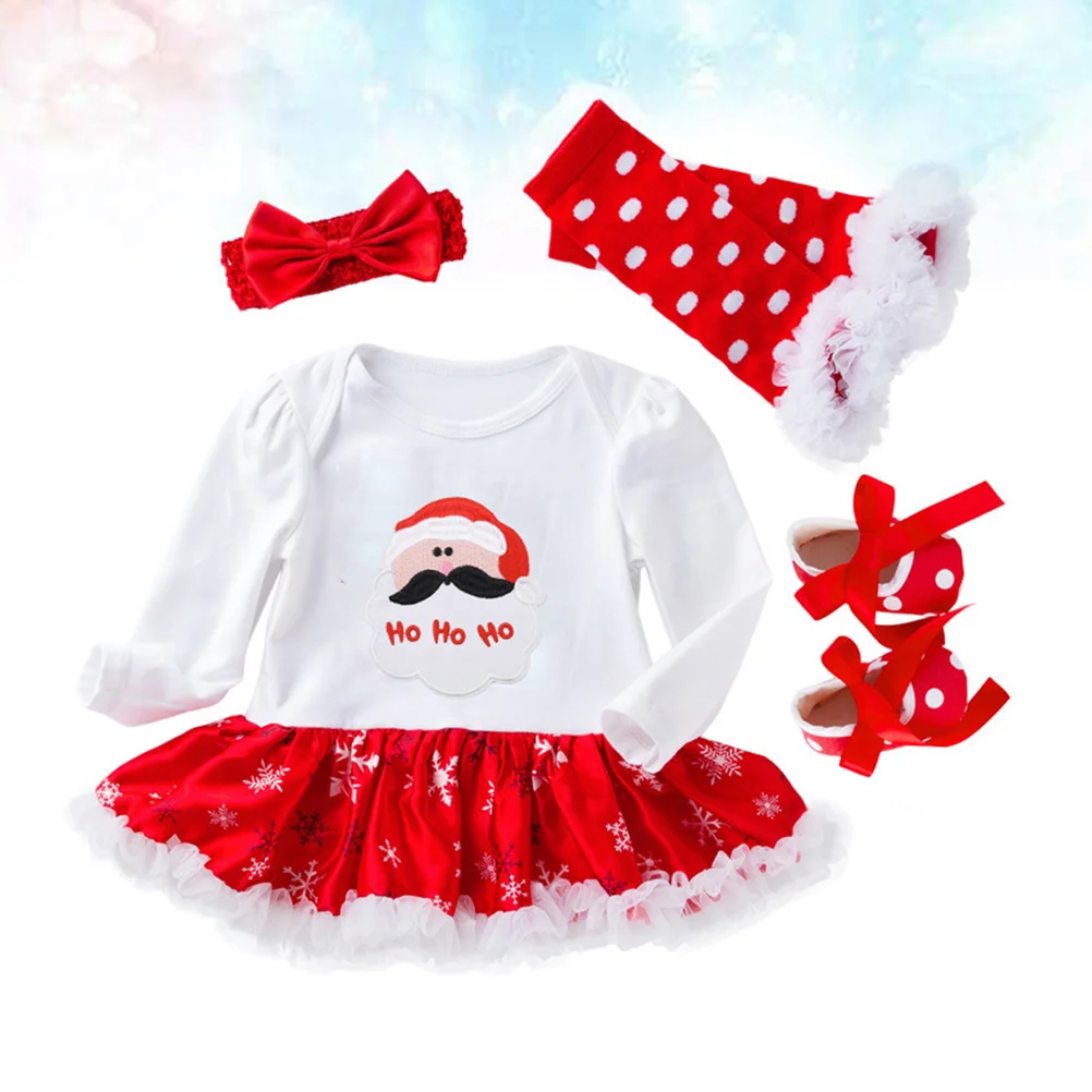 Girl Christmas Romper Tutu Outfit: Newborn Girl Christmas Dress Xmas Tree Design Outfit with Red Headband Leg Socks Shoe Girl
Girl Christmas Romper Tutu Outfit: Newborn Girl Christmas Dress Xmas Tree Design Outfit with Red Headband Leg Socks Shoe Girl