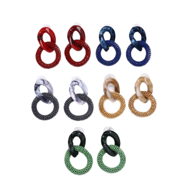 Personality Punk Acrylic Twist Round Drop Earrings For Women Fashion Weave Geometric Dangle Long Brincos Female Jewelry
Personality Punk Acrylic Twist Round Drop Earrings For Women Fashion Weave Geometric Dangle Long Brincos Female Jewelry