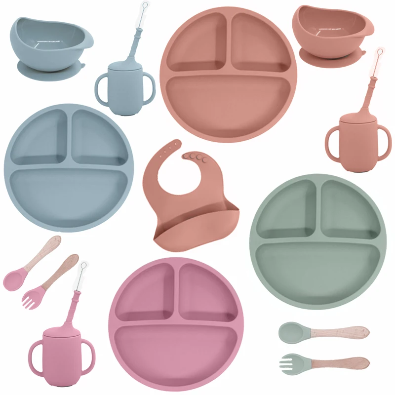 7PCS/Set Baby Plates Bowl Set Food Grade Silicone Kitchenware Suction Children's Tableware Silicone Compartment Baby Dishes
7PCS/Set Baby Plates Bowl Set Food Grade Silicone Kitchenware Suction Children's Tableware Silicone Compartment Baby Dishes