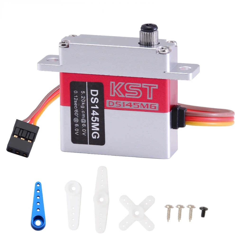 KST DS145MG 6V 5kg 0.12 sec High Precision Metal Gear Digital Wing Glider Servo for UAV RC Car Robot Arm Boat Helicopter
KST DS145MG 6V 5kg 0.12 sec High Precision Metal Gear Digital Wing Glider Servo for UAV RC Car Robot Arm Boat Helicopter