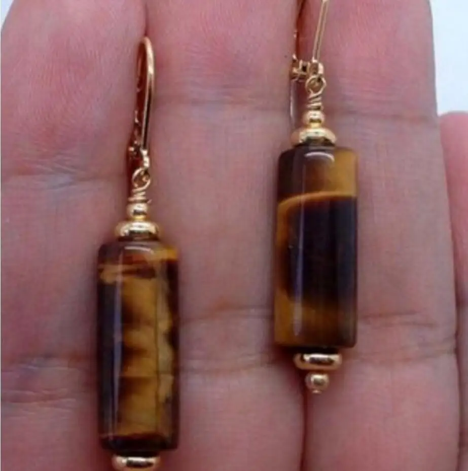 New Fashion Smooth Brown Tiger Eye Stone Natural stone Earrings -Bride jewelry
New Fashion Smooth Brown Tiger Eye Stone Natural stone Earrings -Bride jewelry