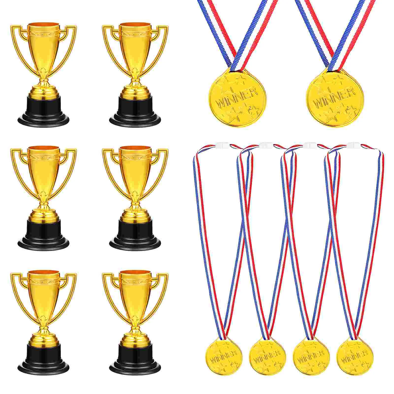 24Pcs Plastic Durable Realistic Mini Trophies Medals Trophy Cups Winner Medals for Kids Party Games
24Pcs Plastic Durable Realistic Mini Trophies Medals Trophy Cups Winner Medals for Kids Party Games