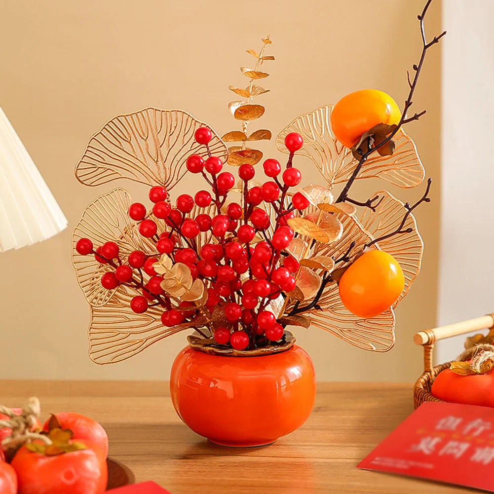 1 Pcs Decorative Persimmon Ceramic Jar Ornaments New Year Ceremony Arrangement Creative Tea Storage Box Festival Gifts
1 Pcs Decorative Persimmon Ceramic Jar Ornaments New Year Ceremony Arrangement Creative Tea Storage Box Festival Gifts