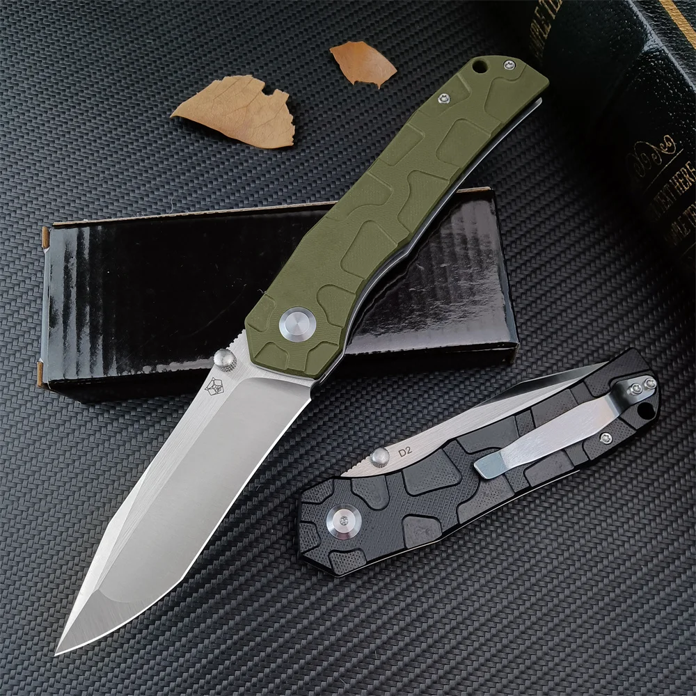 

Blade D2 Shirogorov AU.TO Pocket Folding Knife For Man G10 Handle Tactical Outdoor Self Defense Knives Survival Utility EDC Tool