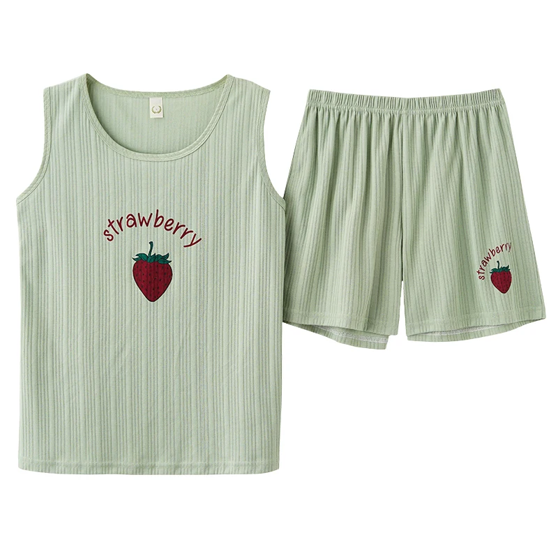 100% Cotton 4XL Big Size Summer Pajamas Set for Women Strawberry Print Homewear Set Simple Fresh Two Piece Female Home Suits
100% Cotton 4XL Big Size Summer Pajamas Set for Women Strawberry Print Homewear Set Simple Fresh Two Piece Female Home Suits