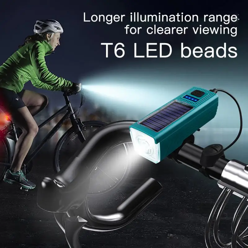 Bicycle Headlight Solar Horn Light USB Charging Multifunction MTB Road Bike Lamp Flashlight Night Riding Equipment 
Bicycle Headlight Solar Horn Light USB Charging Multifunction MTB Road Bike Lamp Flashlight Night Riding Equipment