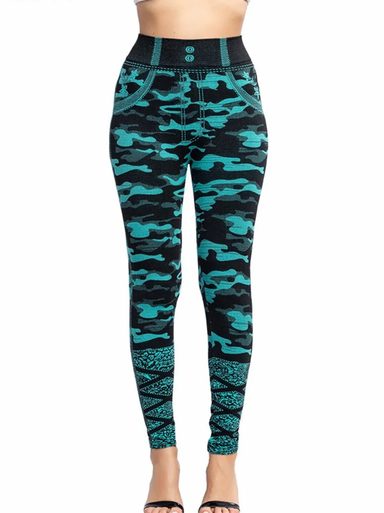 NDUCJSI Workout Fitness Elastic Pants Camouflage Printed Leggings Women Seamless Denim Sports High Waist Tights Stretch Jeggings
NDUCJSI Workout Fitness Elastic Pants Camouflage Printed Leggings Women Seamless Denim Sports High Waist Tights Stretch Jeggings