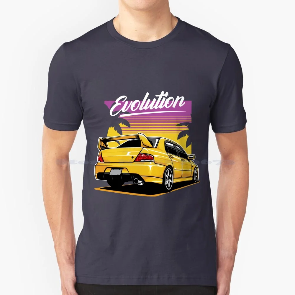 Футболка Evolution 8 из 100% хлопка футболка Lancer Evo 9 Ix Jdm Rally с японским автомобилем 2jz