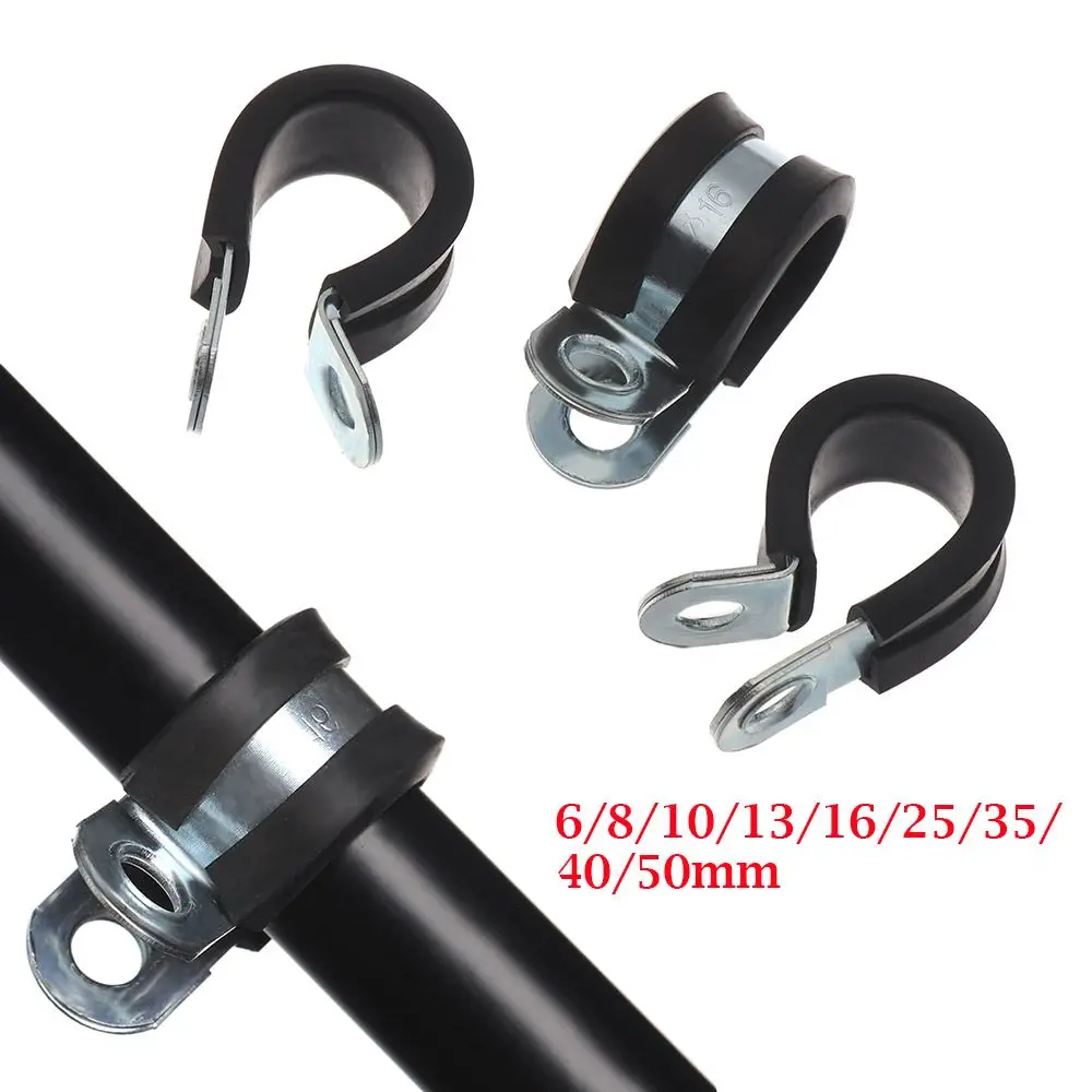 Hot sale Hardware Electrical Fittings Useful Pipe Mounting Fix Cable Fasteners Wiring Hose Clamp Rubber Lined P Clips 
Hot sale Hardware Electrical Fittings Useful Pipe Mounting Fix Cable Fasteners Wiring Hose Clamp Rubber Lined P Clips