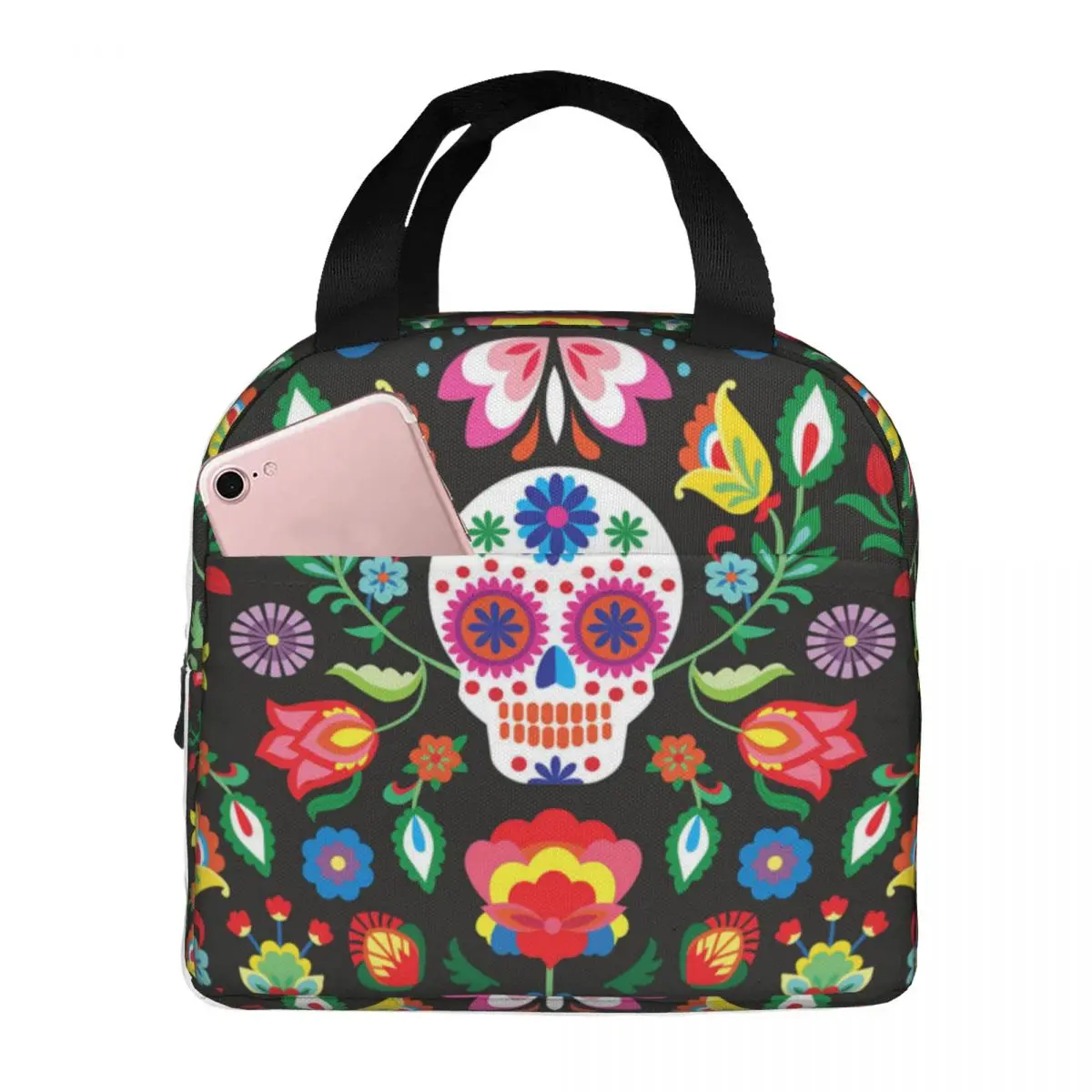Sugar Skulls Portable Insulated Oxford Lunch Bag Reusable Lunch Box Lunch Organizer Thermal Cooler Tote Bag
Sugar Skulls Portable Insulated Oxford Lunch Bag Reusable Lunch Box Lunch Organizer Thermal Cooler Tote Bag