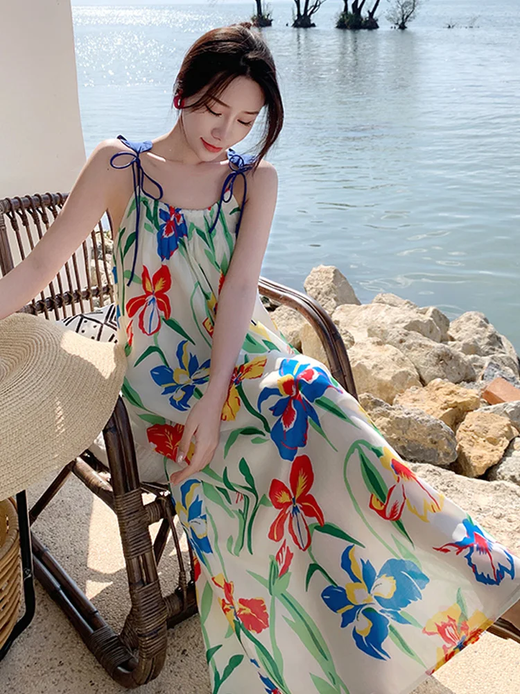 Женское пляжное платье с лямкой на шее, Свободное длинное пляжное платье в богемном стиле с принтом в ретро-стиле для отдыха на лето
Женское пляжное платье с лямкой на шее, Свободное длинное пляжное платье в богемном стиле с принтом в ретро-стиле для отдыха на лето