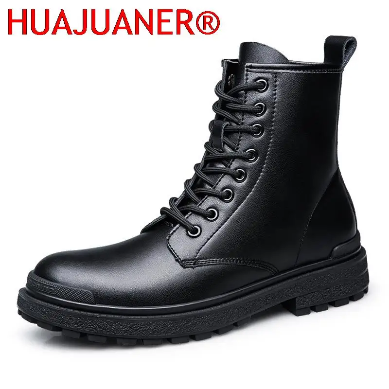 New Ankle Boots Men Winter Autumn Fashion Casual Boots Male Punk Style Genuine Leather Men's Shoes Lace-up Warm Motorcycle Boots 
New Ankle Boots Men Winter Autumn Fashion Casual Boots Male Punk Style Genuine Leather Men's Shoes Lace-up Warm Motorcycle Boots