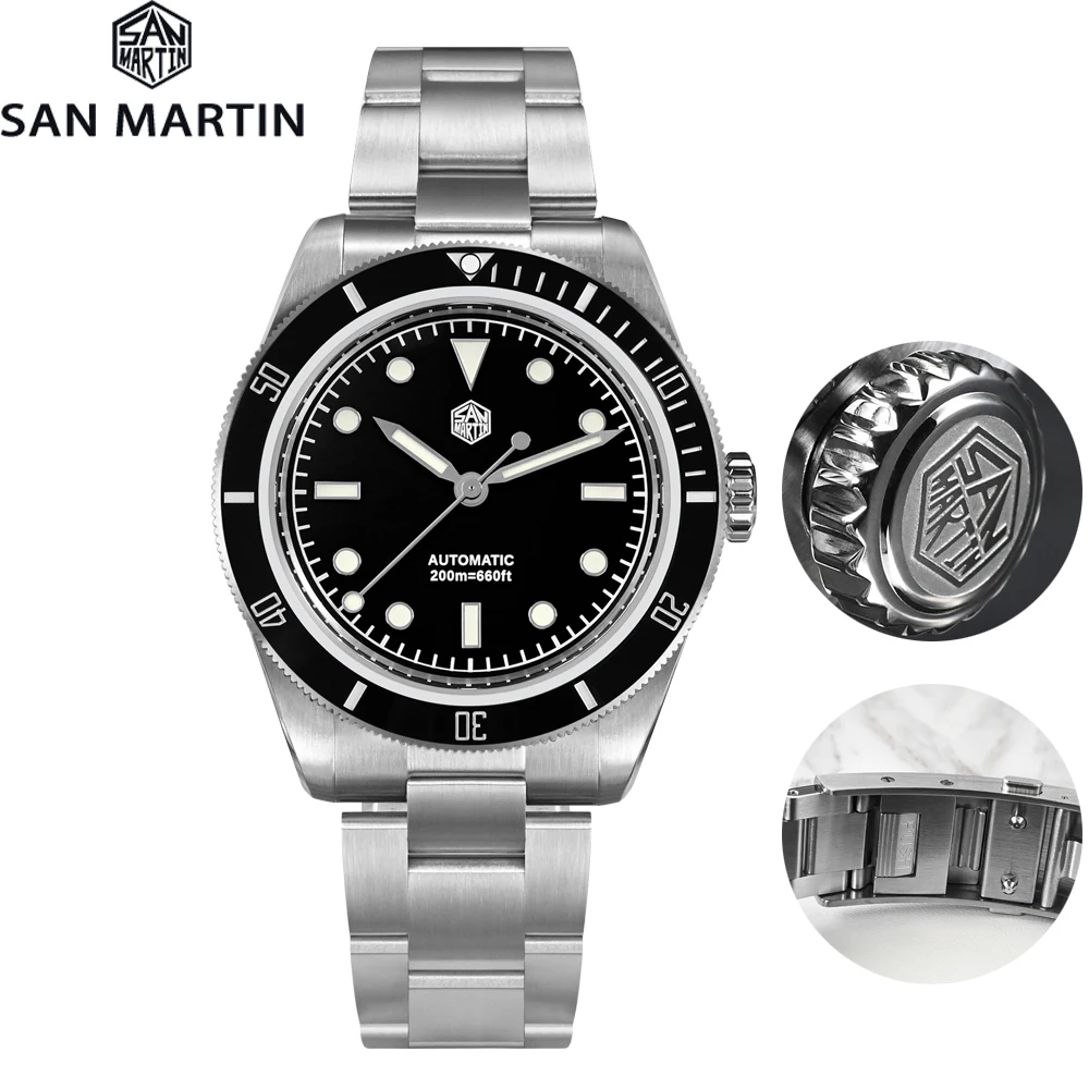 San Martin Vintage Upgraded 38mm Diver Watch for Men Sapphire Luminous Waterproof Wristwatch NH35 Automatic Mechanical Watches
San Martin Vintage Upgraded 38mm Diver Watch for Men Sapphire Luminous Waterproof Wristwatch NH35 Automatic Mechanical Watches