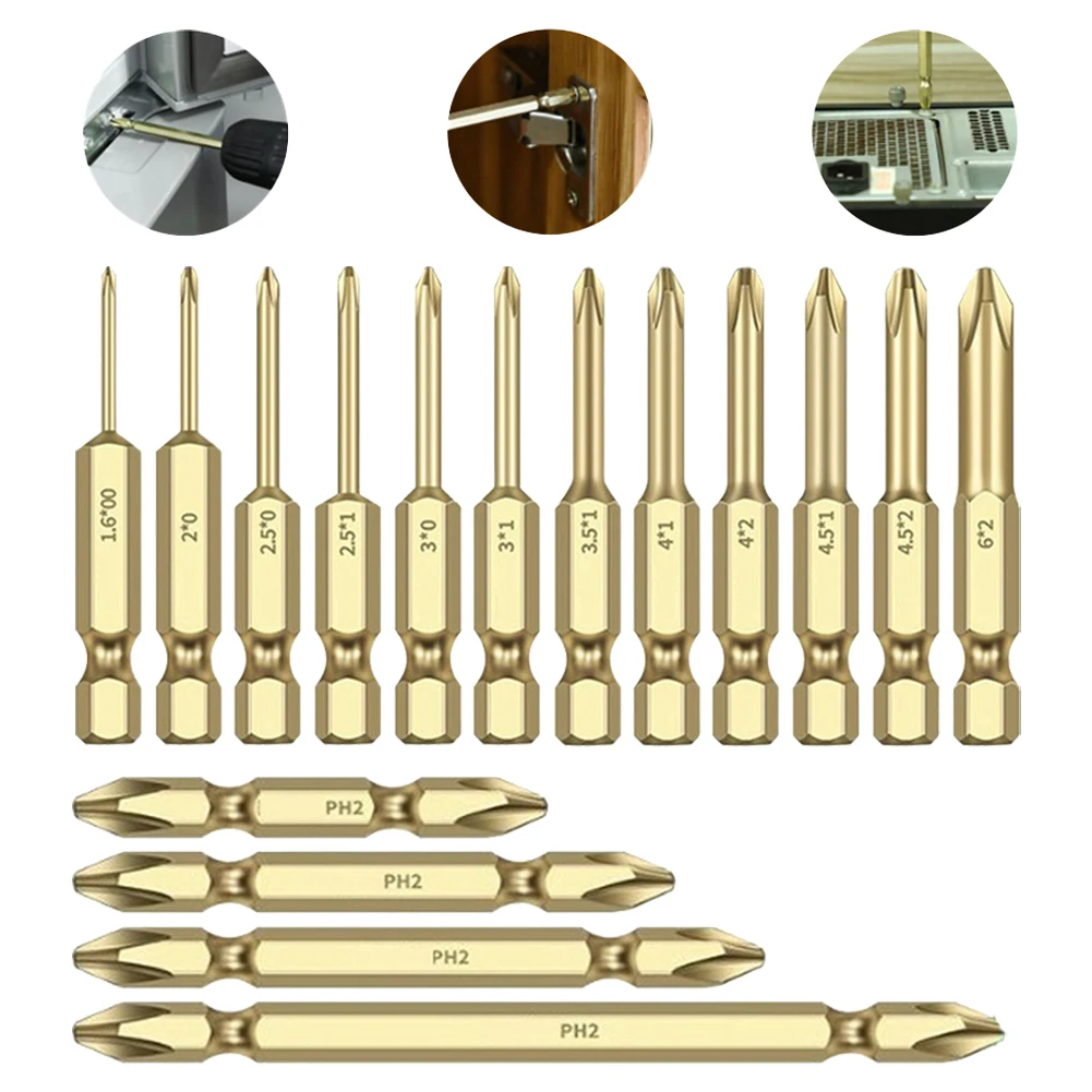 16PCS/set 50mm 1/4 Hex Shank Screwdriver Bit Electric Impact Drill PH00 PH0 PH1 PH2 Driver Furniture Repairing Hand Tools
16PCS/set 50mm 1/4 Hex Shank Screwdriver Bit Electric Impact Drill PH00 PH0 PH1 PH2 Driver Furniture Repairing Hand Tools