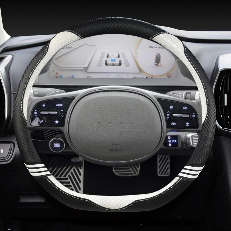 Для Hyundai ioniq 5 2016 2017 2018 2019 2020 2021 чехол рулевого колеса автомобиля D Shape Carbon Fiber + кожаные автомобильные аксессуары
Для Hyundai ioniq 5 2016 2017 2018 2019 2020 2021 чехол рулевого колеса автомобиля D Shape Carbon Fiber + кожаные автомобильные аксессуары