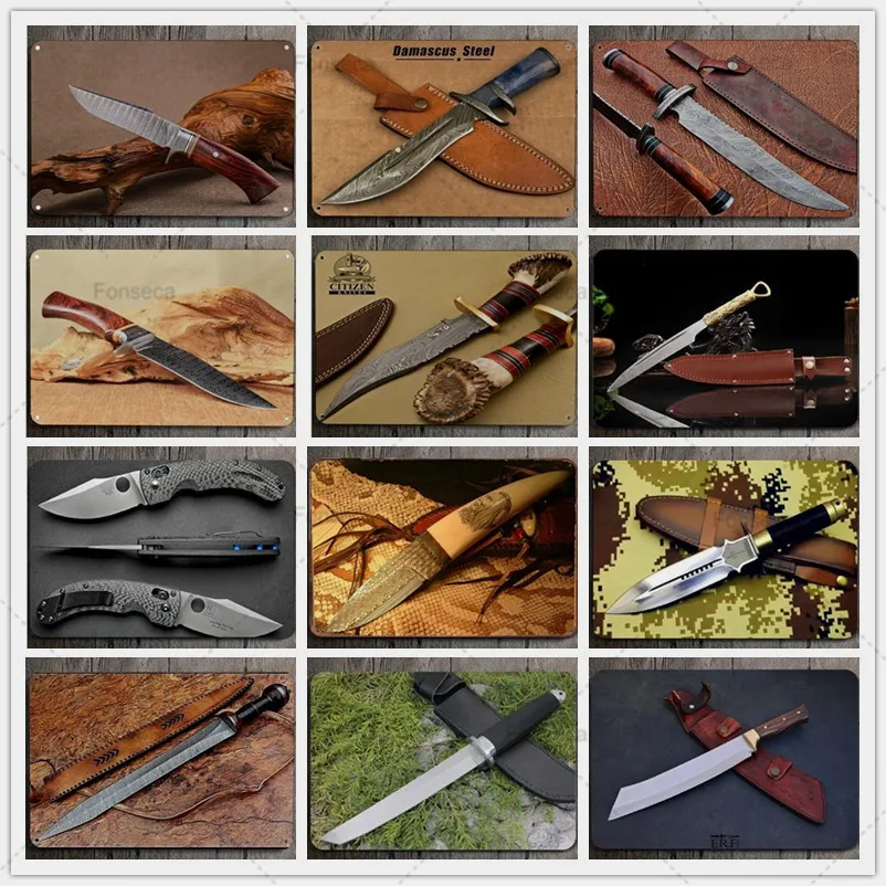 Metal Tin Sign Damascus Sword Fix Blade Gladiator Hunting Sword Dagger Blade
Metal Tin Sign Damascus Sword Fix Blade Gladiator Hunting Sword Dagger Blade