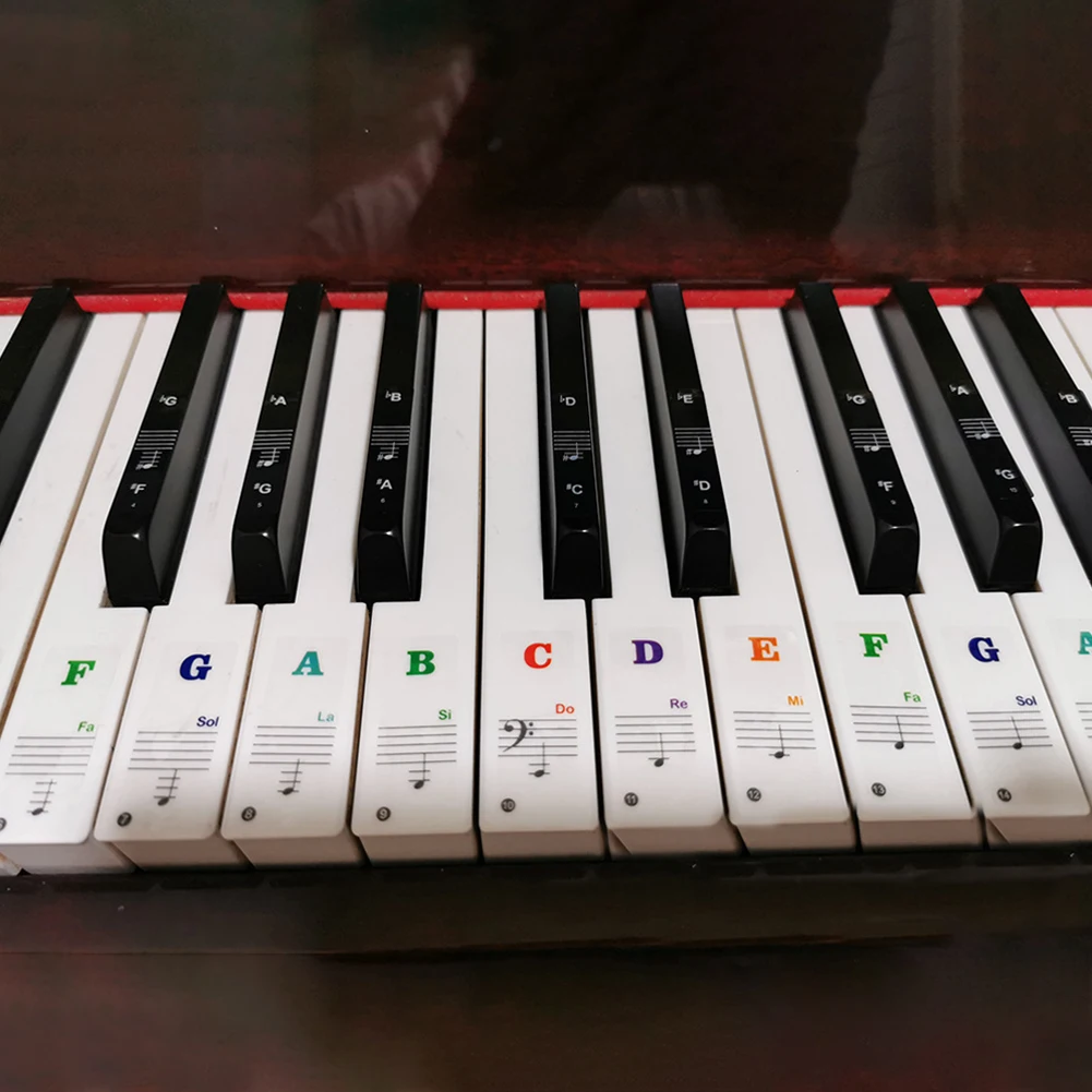 

Keyboard Note Sticker 15.5*40MM Accessories Parts Piano Stickers Transparent Visual Environmental For Beginner