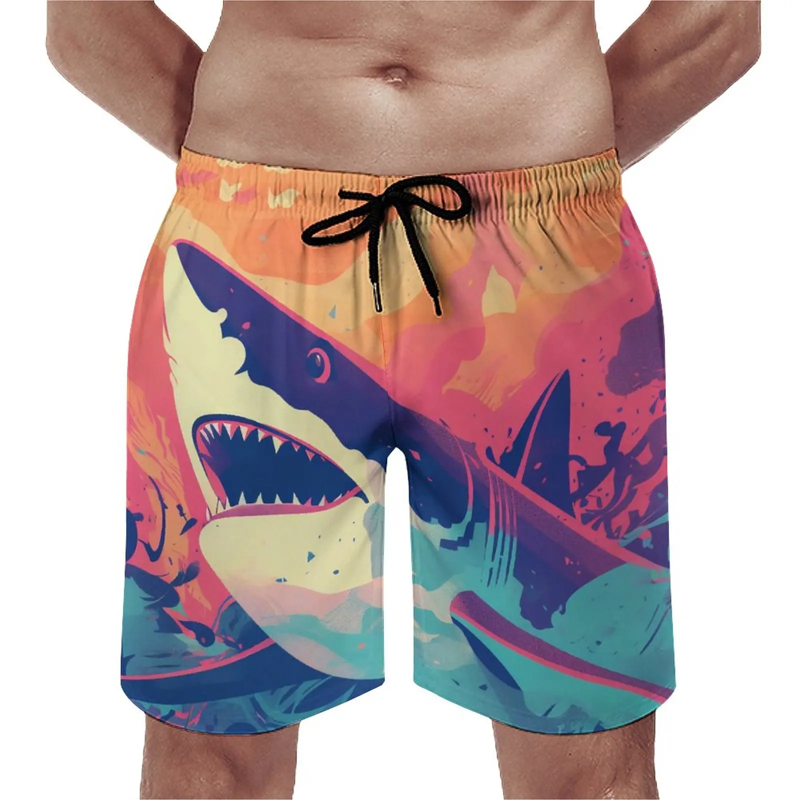 Gym Shorts Shark Retro Swimming Trunks Neo Fauvism Man Fast Dry Sportswear Hot Sale Large Size Beach Short Pants
Gym Shorts Shark Retro Swimming Trunks Neo Fauvism Man Fast Dry Sportswear Hot Sale Large Size Beach Short Pants
