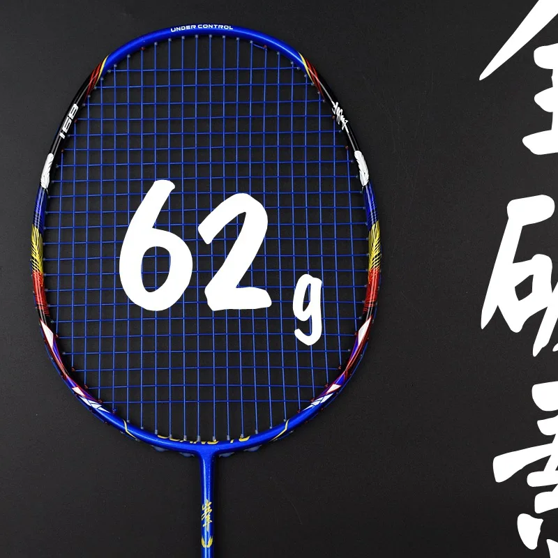 

Ultra Light 8U 62g Carbon Fiber Badminton Rackets Professional Offensive Type Racket With Strings Bags G5 Padel Sports -40