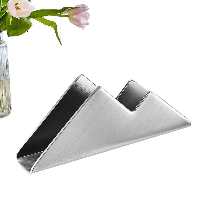 

Napkin Stand For Table Modern Standing Tissue Dispenser Stainless Steel Postcard Stand Bar Table Napkins Holder For Dining Room