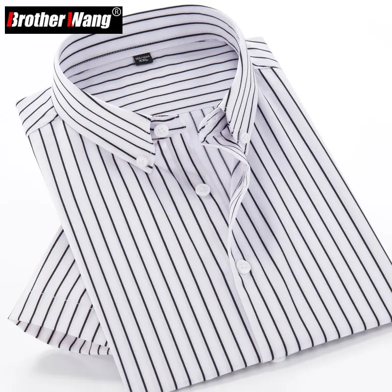 Plus Size Summer Men Business Short Sleeve Striped Shirt Fashion Casual Loose Stretch Shirt male brand clothes 7XL 8XL 9XL 10XL
Plus Size Summer Men Business Short Sleeve Striped Shirt Fashion Casual Loose Stretch Shirt male brand clothes 7XL 8XL 9XL 10XL