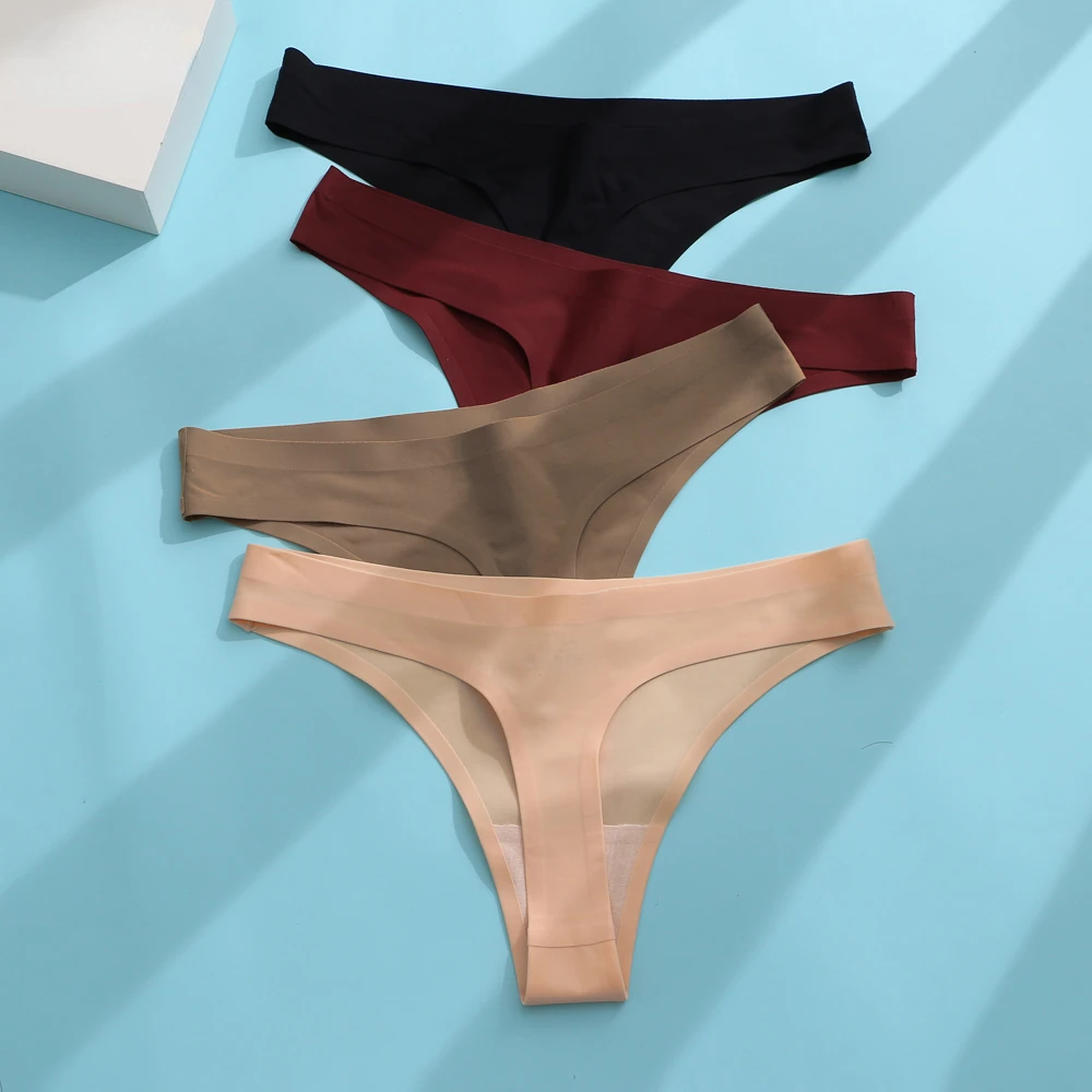 New Arrival Women's Panties Seamless Underwear For Women Ice Silk Thong Woman Lingerie T-back String Big Size M-3XL 1PCS
New Arrival Women's Panties Seamless Underwear For Women Ice Silk Thong Woman Lingerie T-back String Big Size M-3XL 1PCS