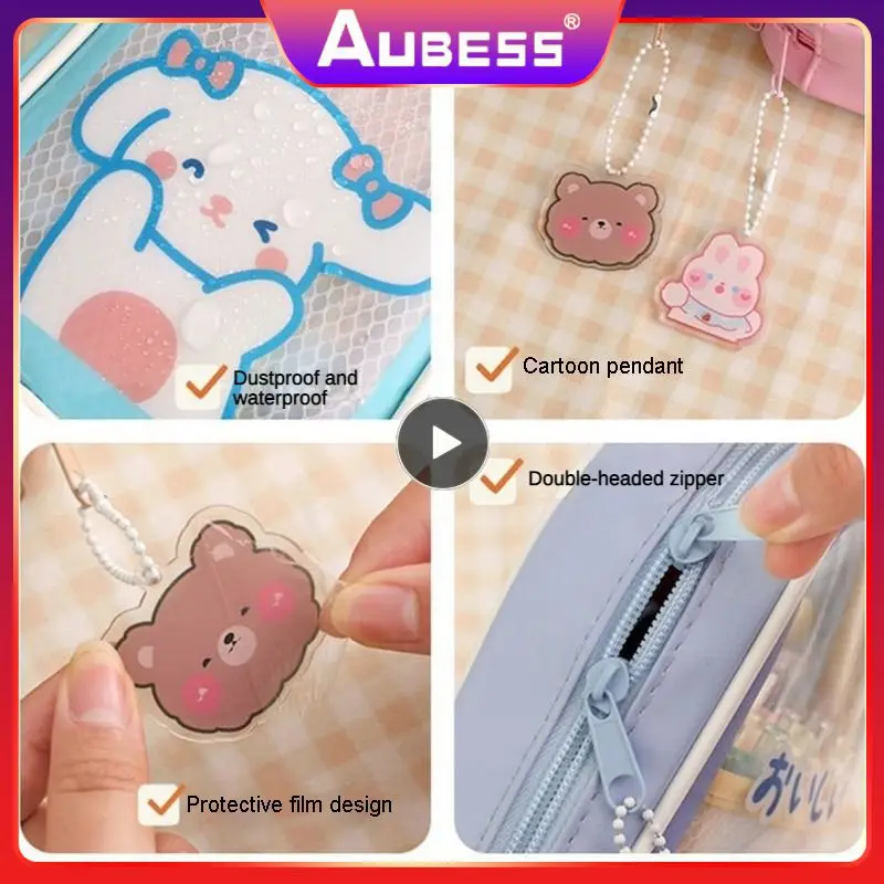 Pencil Case Comes With Cartoon Pendant Pvc Canvas Pencil Storage Protective Film Design Double-head Zipper Pencil Box Stationery
Pencil Case Comes With Cartoon Pendant Pvc Canvas Pencil Storage Protective Film Design Double-head Zipper Pencil Box Stationery