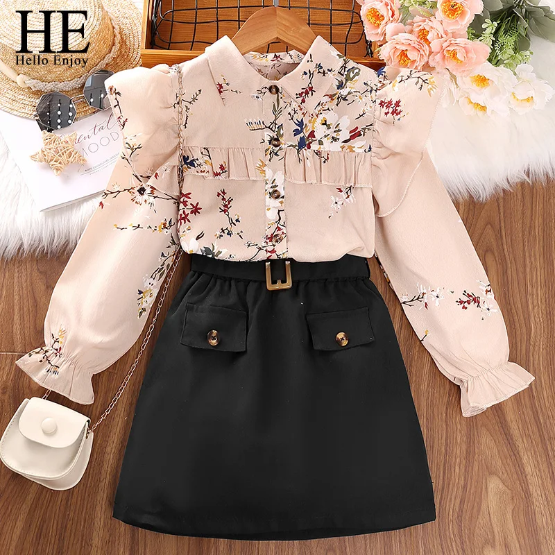 HE Hello Enjoy Kids Baby Girl Clothes Set 2022 Fall Long Sleeve Top Skirt Fashion Cute Vintage Floral Clothes 8-12 Years Old
HE Hello Enjoy Kids Baby Girl Clothes Set 2022 Fall Long Sleeve Top Skirt Fashion Cute Vintage Floral Clothes 8-12 Years Old